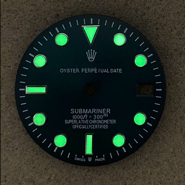 Đồng Hồ Đeo Tay 29MM NH35 / 36 Họa Tiết Mặt Trời Xanh Phát Quang Thời Trang