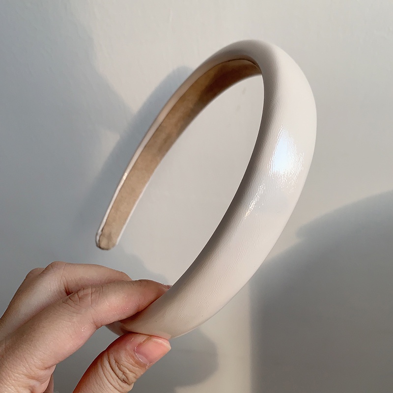 Băng Đô Cài Tóc Bằng Da Bóng Phong Cách Vintage Đơn Giản Thời Trang Cho Nữ