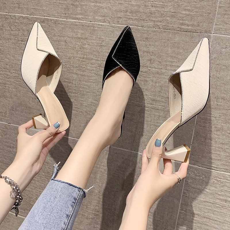 Giày Cao Gót 7cm Mũi Nhọn Phong Cách Hàn Quốc Thời Trang Mùa Hè 2023
