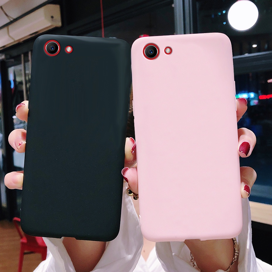 Ốp Điện Thoại Silicon TPU Màu Kẹo Trơn Chống Sốc Cho OPPO F5 F7 Youth F3 Plus