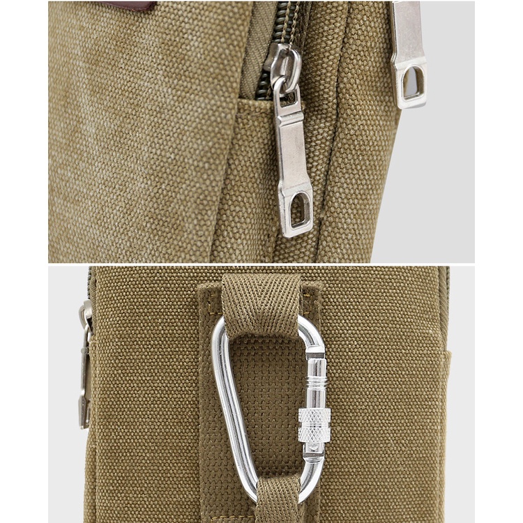 Túi Đeo Vai Đựng Điện Thoại mini Bằng Vải Bạt Thời Trang Hàng Mới Dành Cho Nam Và Nữ zc247