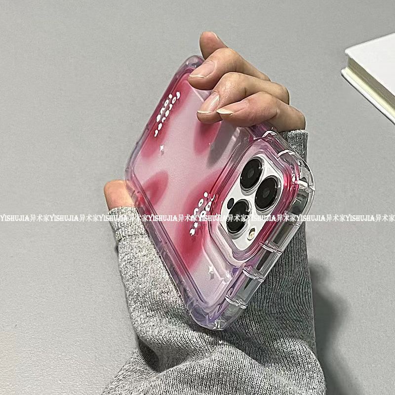 ✅Ốp Điện Thoại Đệm Khí Mềm Họa Tiết Trái Tim Ánh Sáng Tạo Kiểu Mới Cho iPhone 14promax 13 12promax 11 78