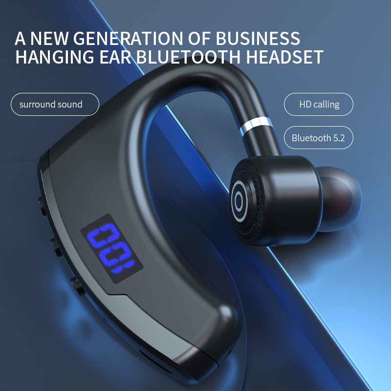 Tai Nghe Bluetooth V9Pro V9 Phong Cách Doanh Nhân Có Màn Hình LED Hiển Thị 270 Độ°Tai Nghe HiFi Không Dây ENC Xoay Được Có Mic Chống Nước