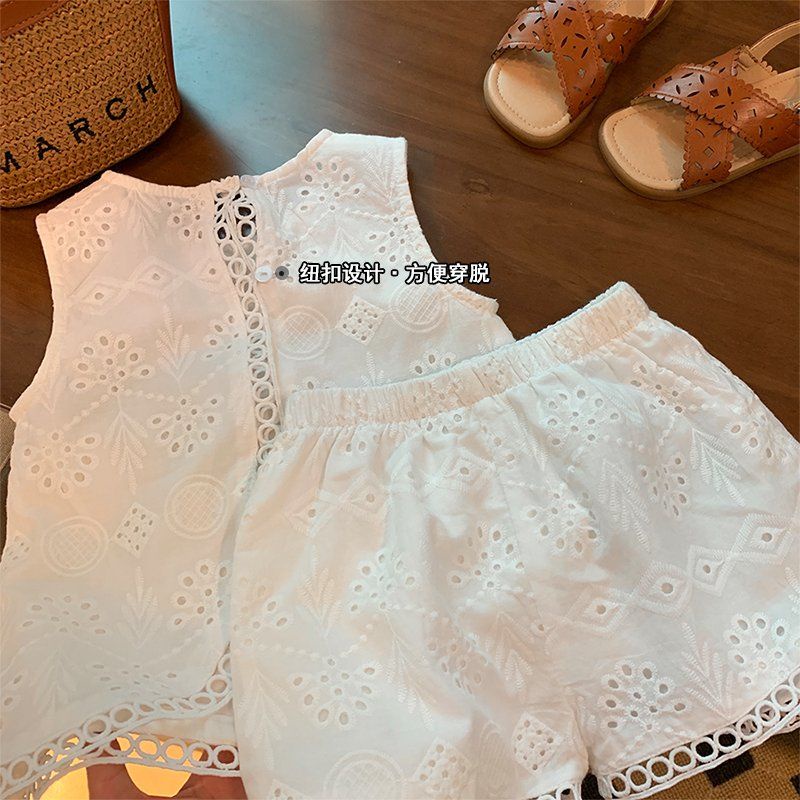 Set Áo Váy Thời Trang Mùa Hè Phong Cách Mới Cho Bé Gái