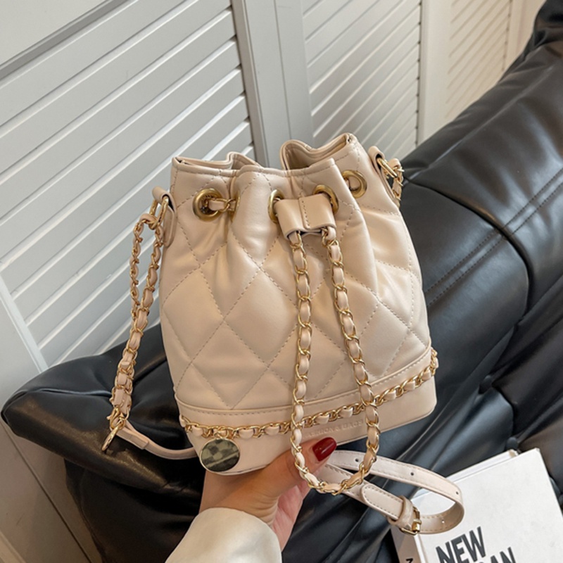 Túi Đeo Chéo Dây Rút MINGA Họa Tiết Kim Cương Caro da PU Cao Cấp Dành Cho Nữ Thiết Kế Sang Chảnh 6512 B-22