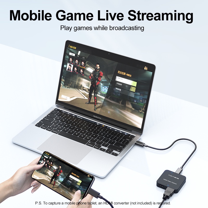 Thẻ Ghi Hình Video Từ ACASIS 4K 1080P Full HD HDMI Sang USB 2.0