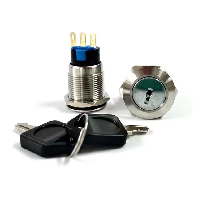 Nút Xoay Bằng Thép Không Gỉ 2 Và 3 Vị Trí 16mm 19mm 22mm 1NO1NC