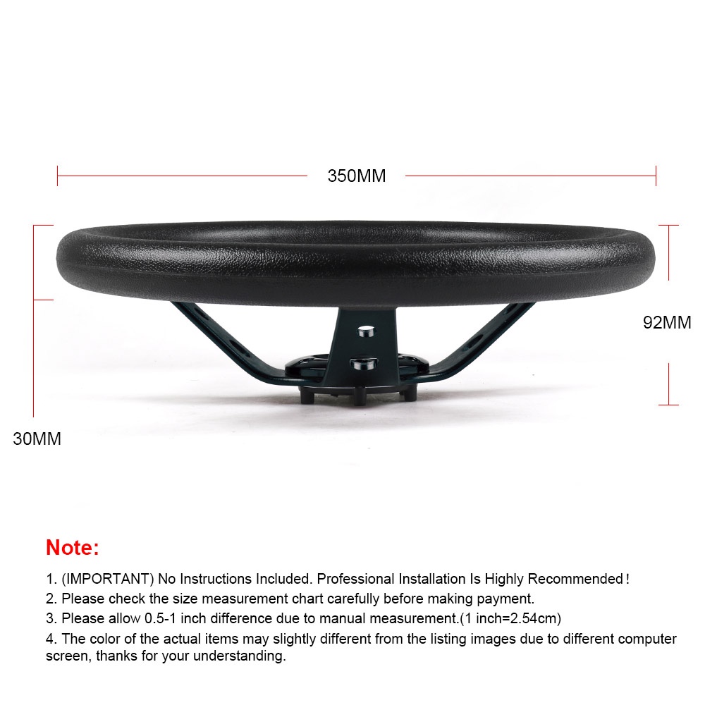 Vô Lăng Xe Đua Bằng Da pu 14inch 350mm Kèm Tấm Điều Hợp 70mm pcd Cho logitech g29 g920 g923
