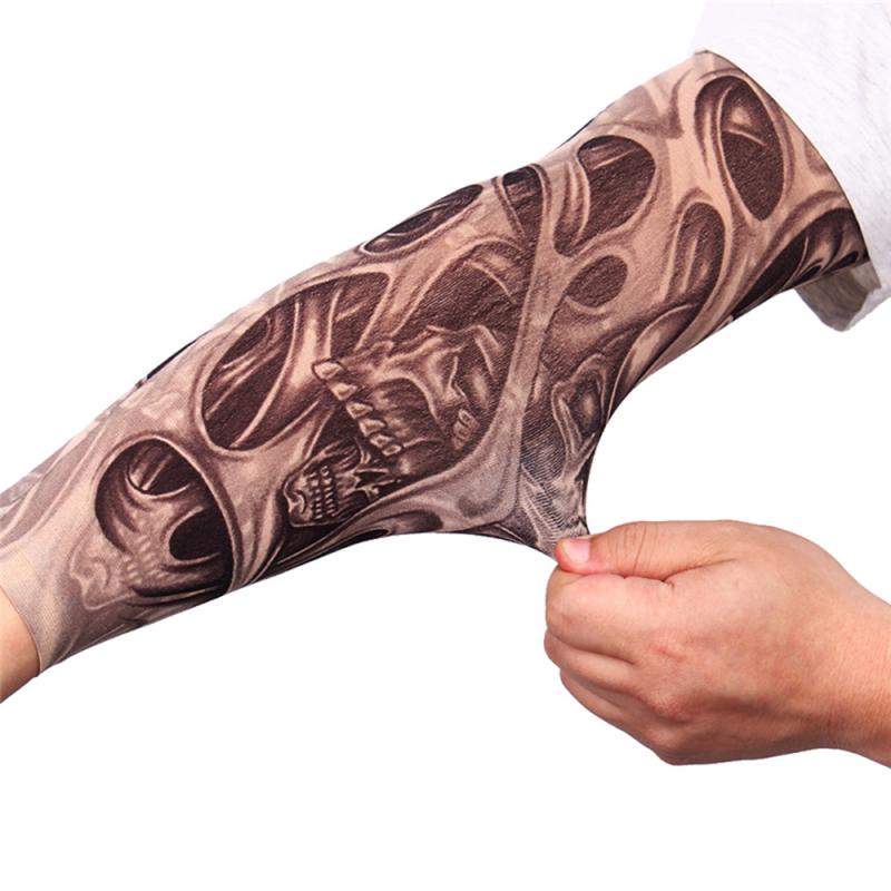 1pcs Găng cánh tay chống tia UV in họa tiết hình xăm độc đáo phong cách Halloween