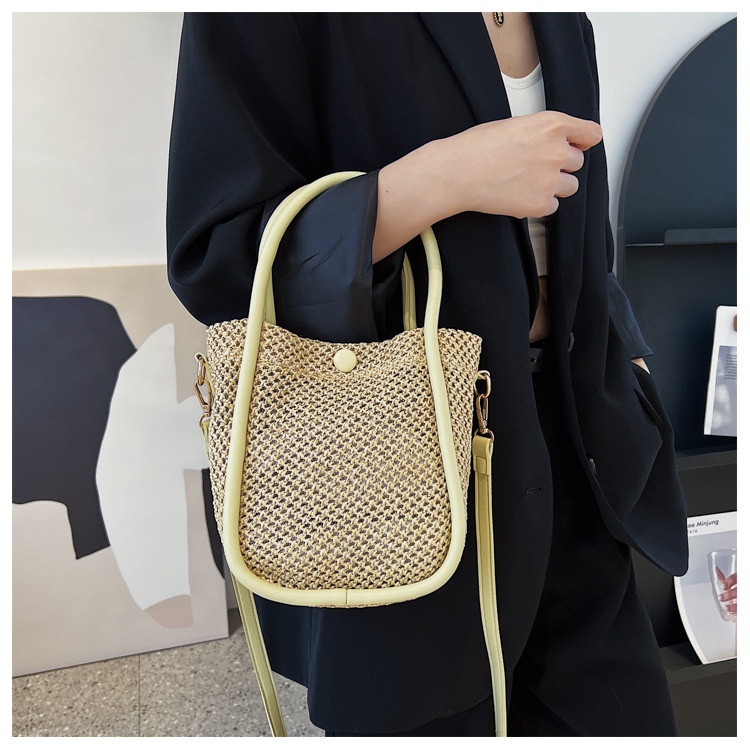 Túi Xách Rơm Mùa Hè 2023 Hợp Thời Trang Phong Cách retro Cho Nữ