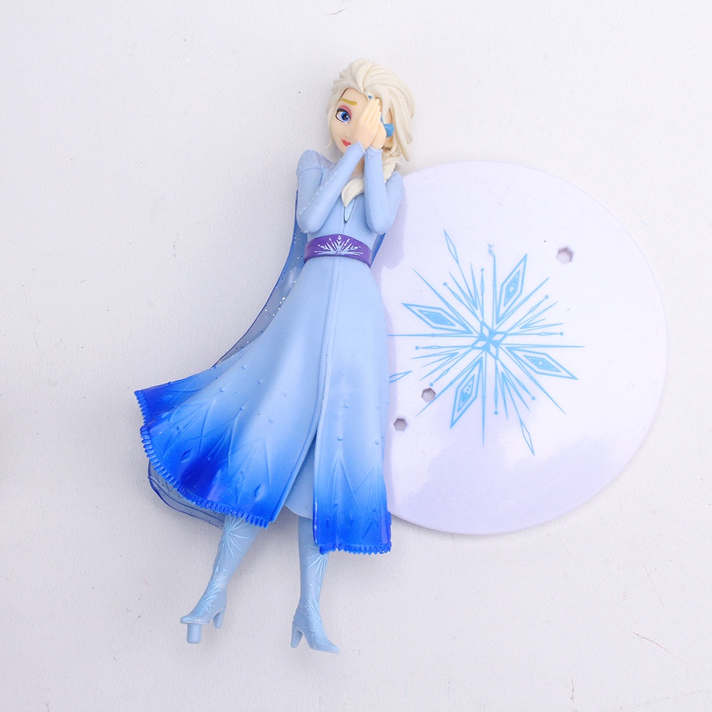 DISNEY Mô Hình Công Chúa Elsa Anna 21cm Trang Trí Bánh Kem