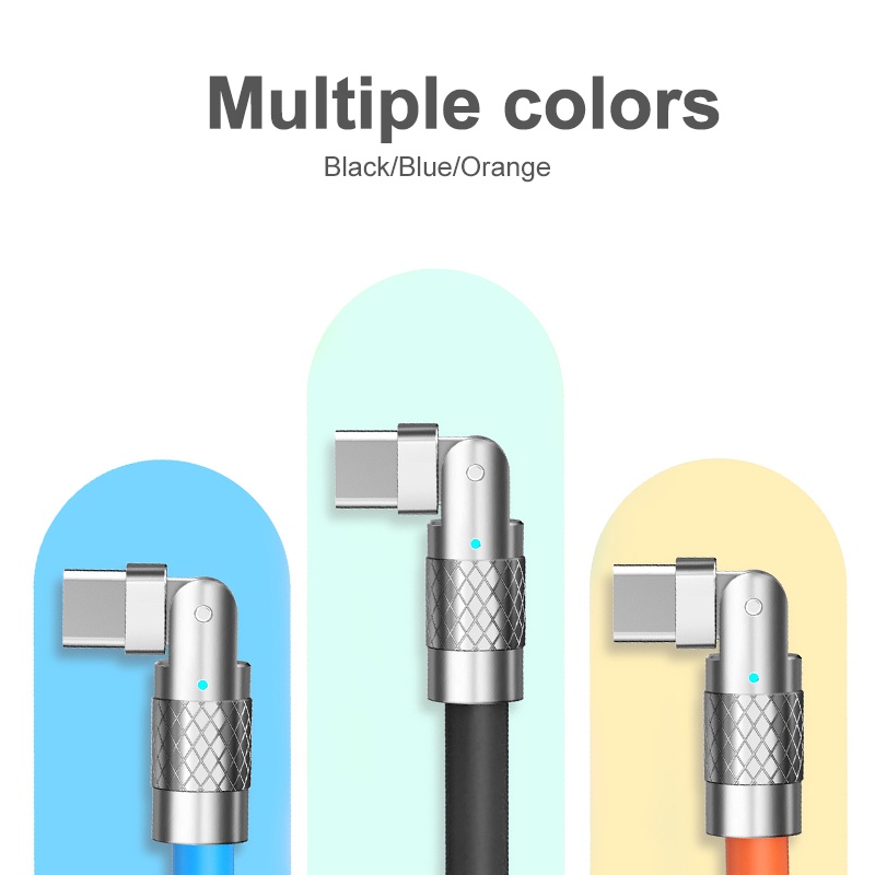 Dây Cáp Sạc Nhanh 120w 6a 180 Độ Bằng silicone