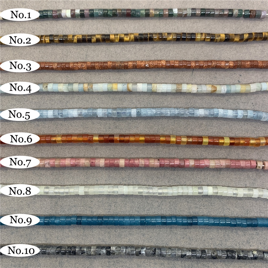 Chuỗi Hạt Đá Mắt Hổ Tự Nhiên 10 Loại 2 * 4mm