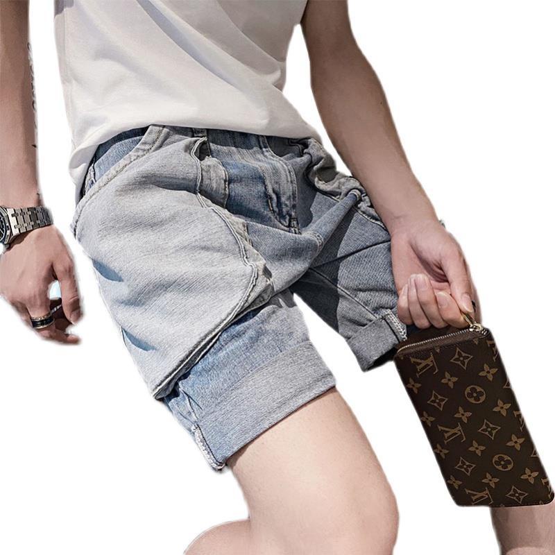 Quần Short Denim Ôm Dáng Phối Túi Lớn Thời Trang Mùa Hè Mới 2023 Cho Nam