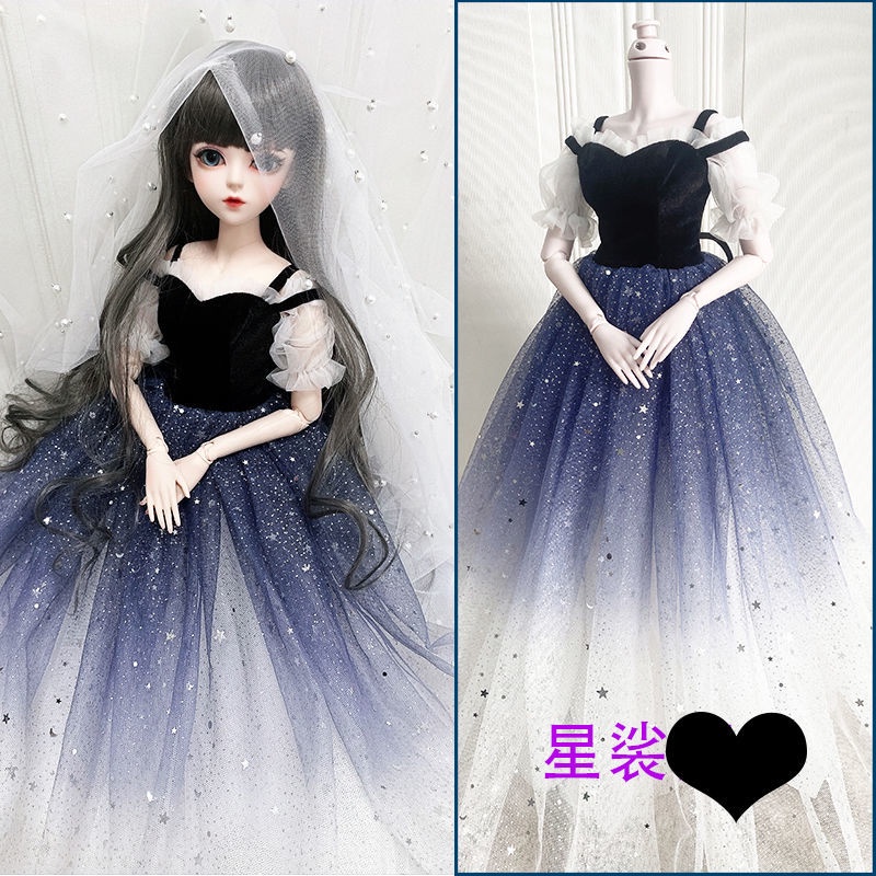 Đầm Công Chúa Băng Giá 60cm 3 Điểm Loli bjd 5.11 Cho Búp Bê Barbie