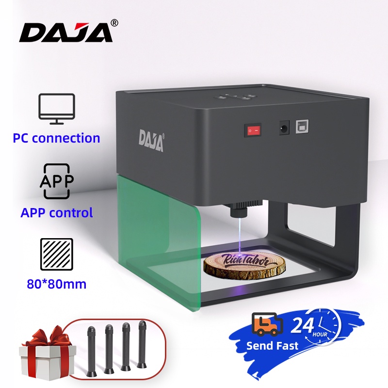 Máy Khắc Laser DAJA DJ6 Mini Cầm Tay Bằng Acrylic Không Kim Loại Tiện Dụng