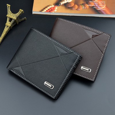 Ví Ngắn Retro Cho Nam Ví Đựng Thẻ Có Khóa Kéo, Túi Đựng Tiền Xu Ví Công Sở Cho Nam.
