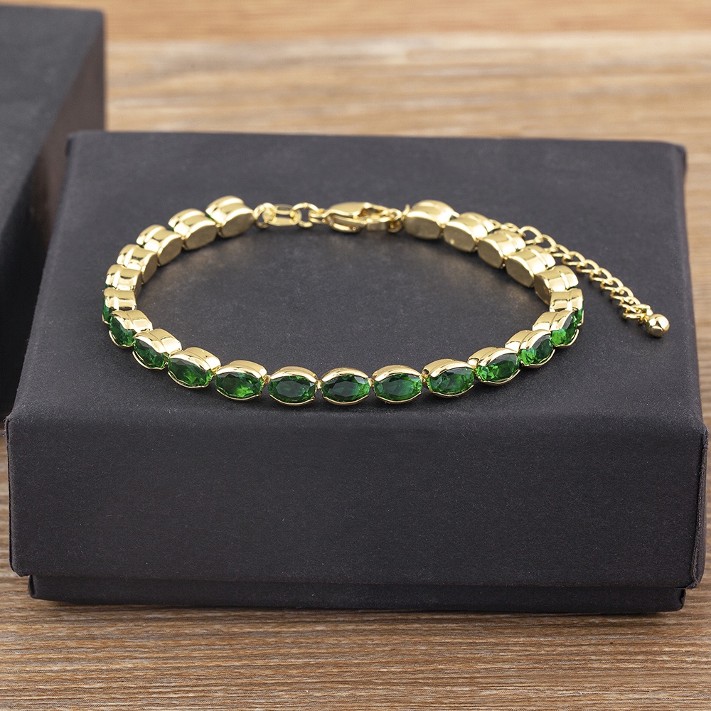 Vòng Tay Đính Đá Zircon Sang Trọng Có Thể Điều Chỉnh Thời Trang Dự Tiệc Cho Nữ