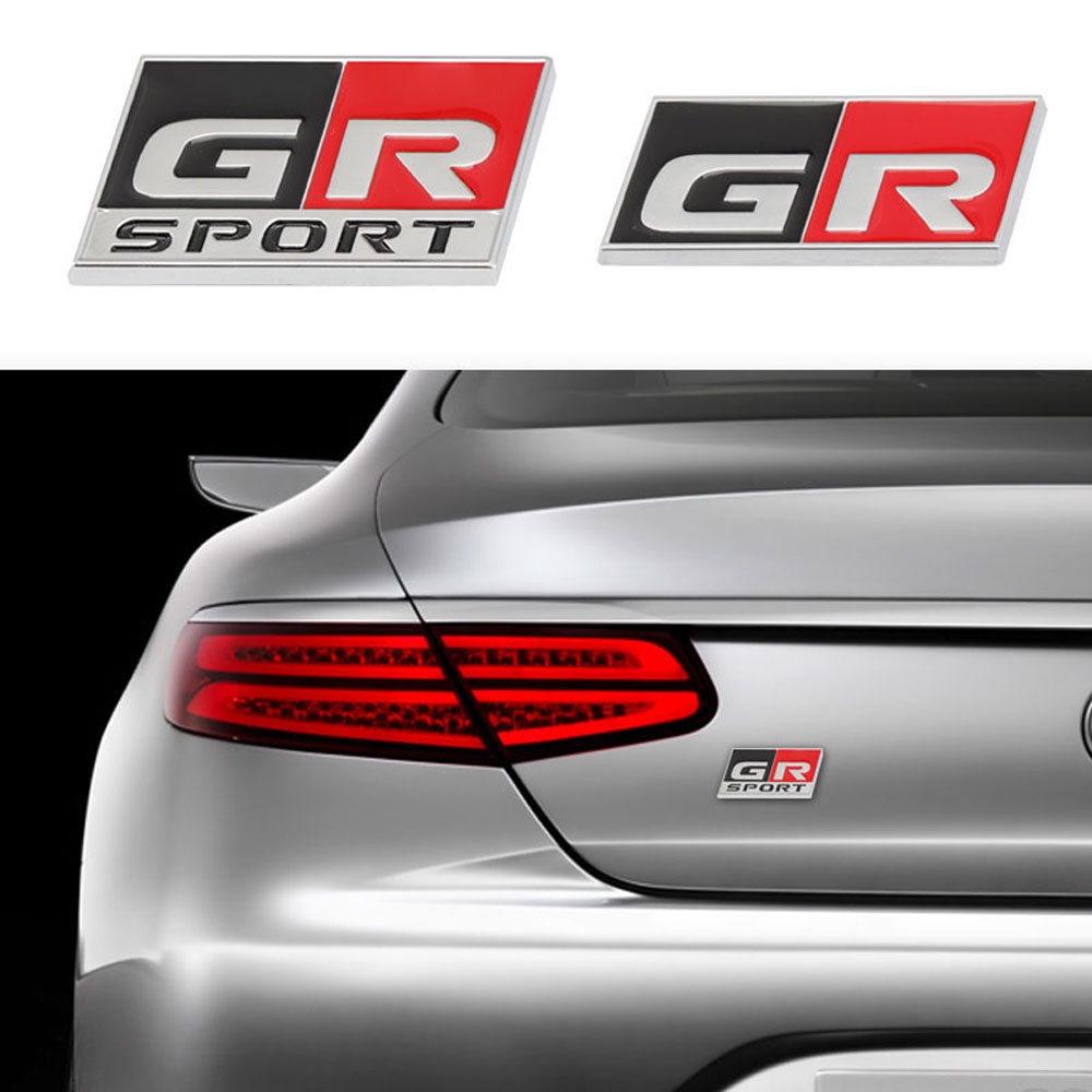 Miếng Dán Logo 3D Bằng Kim Loại Trang Trí Xe Hơi Toyota Sport GR Sport C-HR RAV4 Avensis Prado Prius
