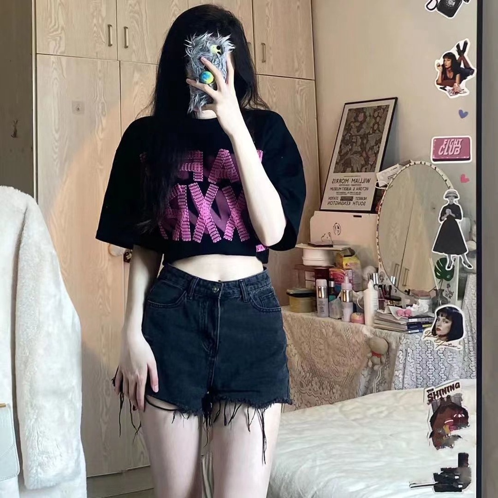 Áo Thun Cổ Tròn Dáng Rộng Plus Size Thời Trang Mùa Hè Dành Cho Nữ