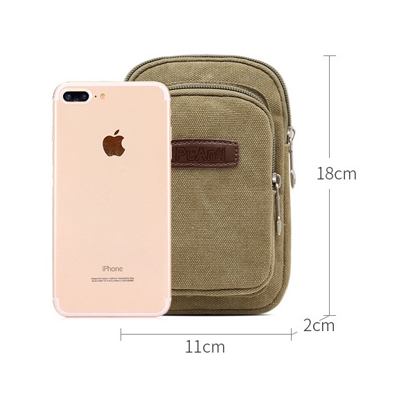 Túi Đeo Vai Đựng Điện Thoại mini Bằng Vải Bạt Thời Trang Hàng Mới Dành Cho Nam Và Nữ zc247