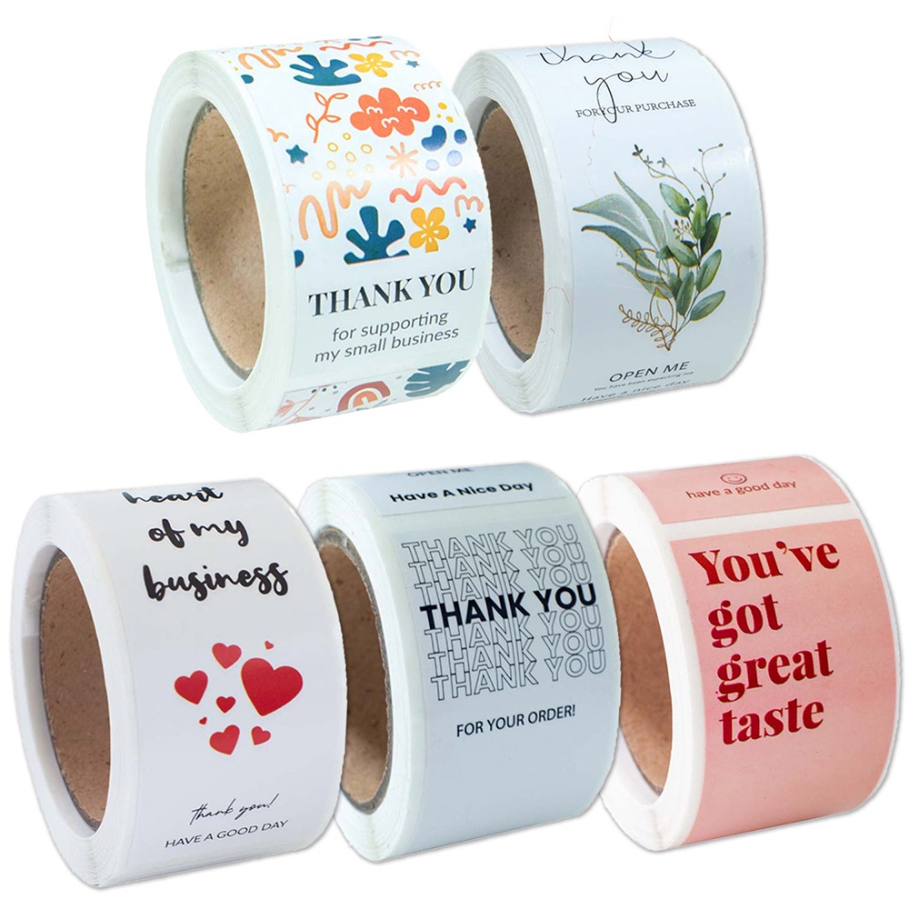 Cuộn 100 Miếng Dán Trang Trí Hộp Quà In Chữ thank youMiếng Dán Tem 117 / 180 * > >