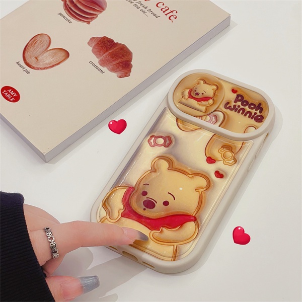 Ốp Điện Thoại Hình Winnie The Pooh 3D Cho iPhone14 14Pro 14Promax 13 13Pro 13ProMax 12 12Pro 12ProMax 11 11Pr