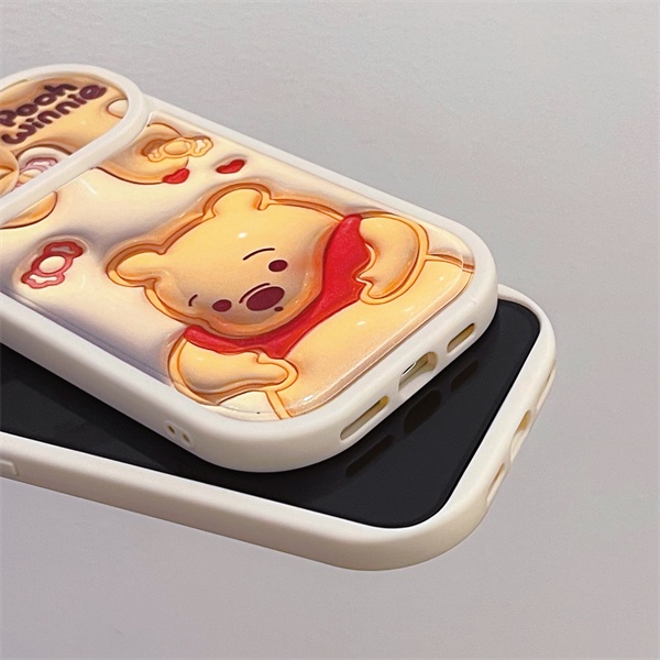 Ốp Điện Thoại Hình Winnie The Pooh 3D Cho iPhone14 14Pro 14Promax 13 13Pro 13ProMax 12 12Pro 12ProMax 11 11Pr