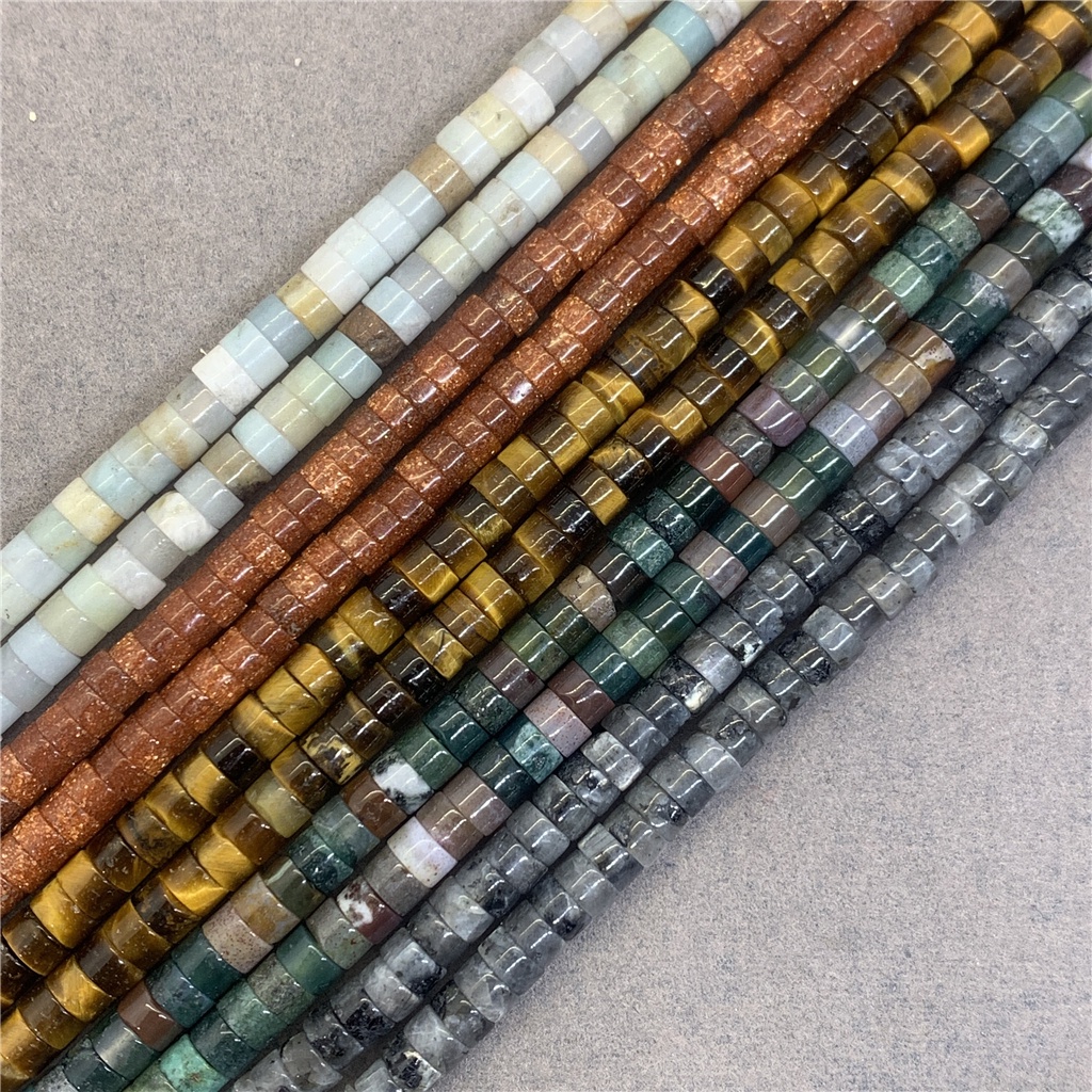 Chuỗi Hạt Đá Mắt Hổ Tự Nhiên 10 Loại 2 * 4mm