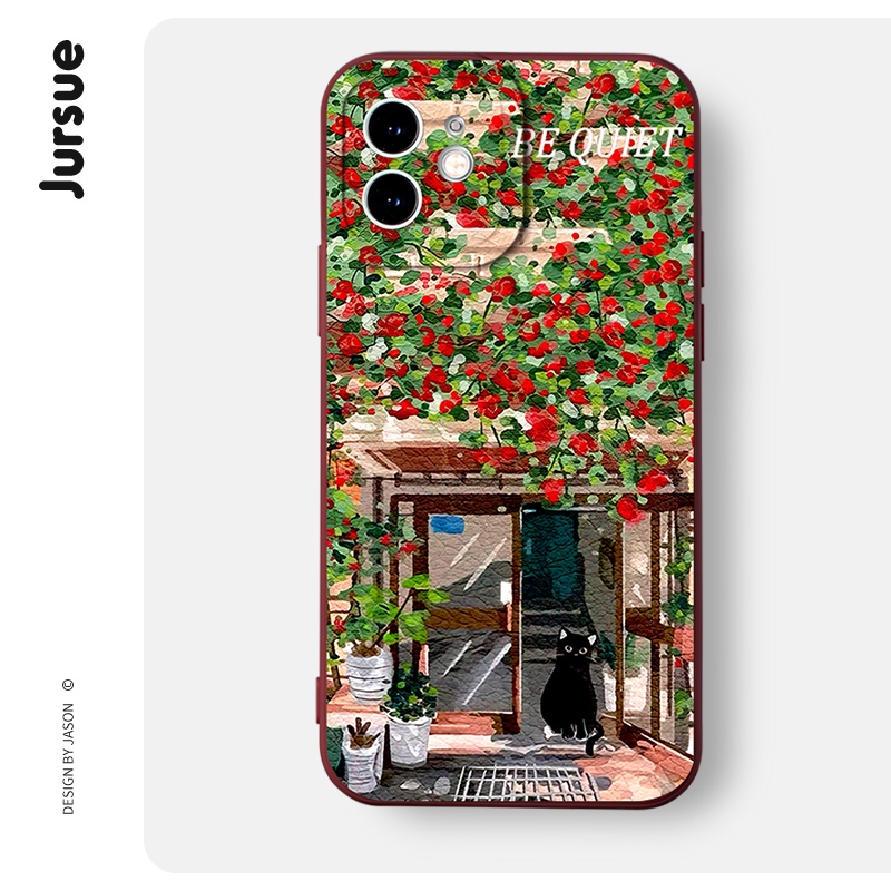Ốp điện thoại JURSUE hoạt hình dễ thương đẹp độc lạ Cho iPhone 14 13 12 11 Pro Max SE 2020 X XR XS ip 8 7 Plus kute XYH1275
