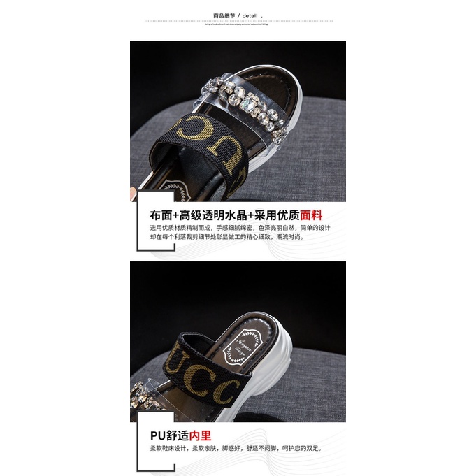 Dép Sandal Đế Dày Thời Trang Đi Biển Mùa Hè 2021 Phong Cách Mới Cho Nữ