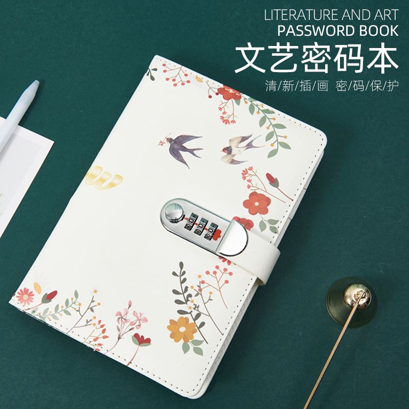 Sổ Tay Ghi Chú Nhật Ký Cỡ Nhỏ Có Khóa Mật Khẩu 2.26