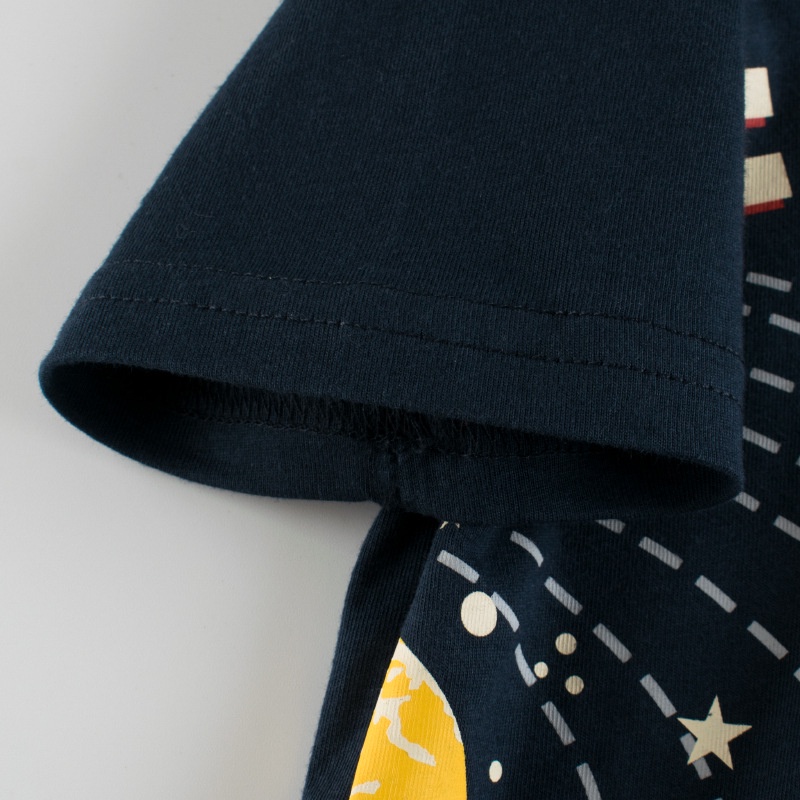 Áo Thun Tay Ngắn In Hình Vũ Trụ 3D Thời Trang Mùa Hè 2023 Cho Bé Từ 1-10 Tuổi