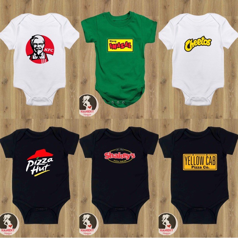 Mang Inasal, KFC, Shakeys, Pizza hut Trang phục tùy chỉnh Baby Onesie SSDW