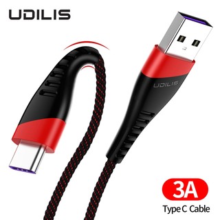 Dây cáp sạc nhanh usb loại c 3a udilis dành cho samsung galaxy s10 s9 s8 xiaomi huawei