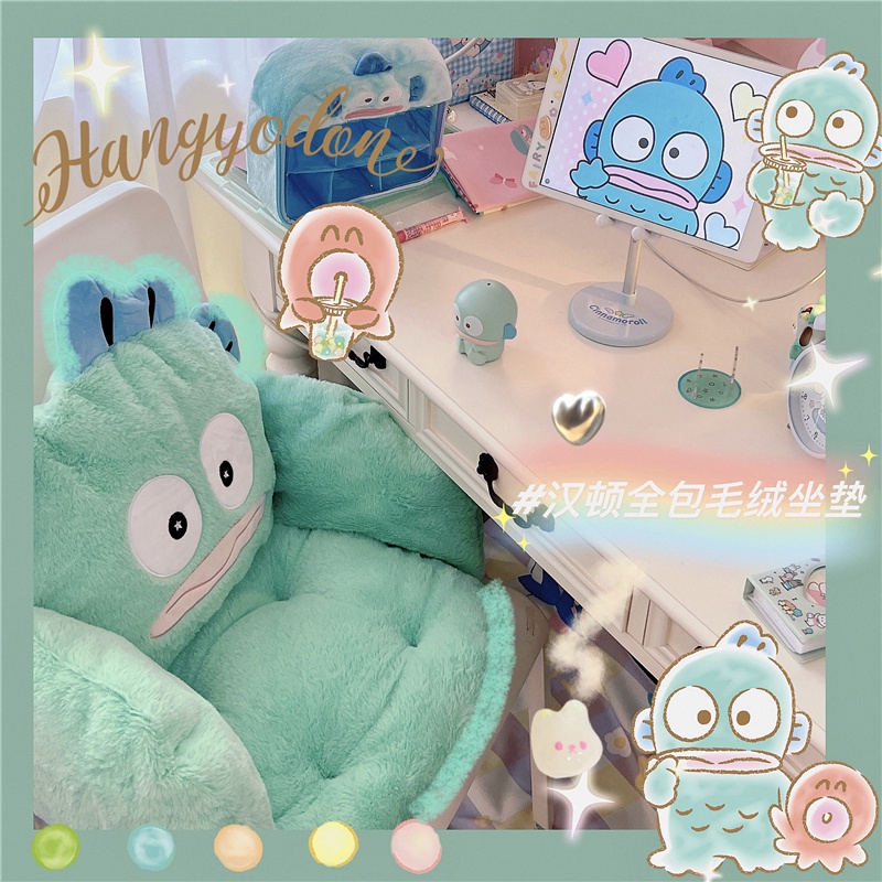 SANRIO Đệm Lót Ghế Ngồi Bằng Vải Bông Dày Dặn Hình Hello Kitty Kuromi LittleTwinStars Cinnamoroll PompomPurin Pochacco Keroppi JAKT