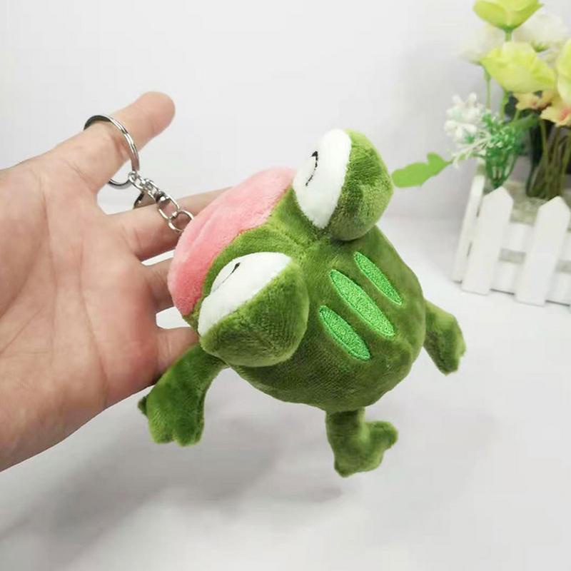 Móc Khóa Hình Ếch Nhồi Bông 10cm Dễ Thương