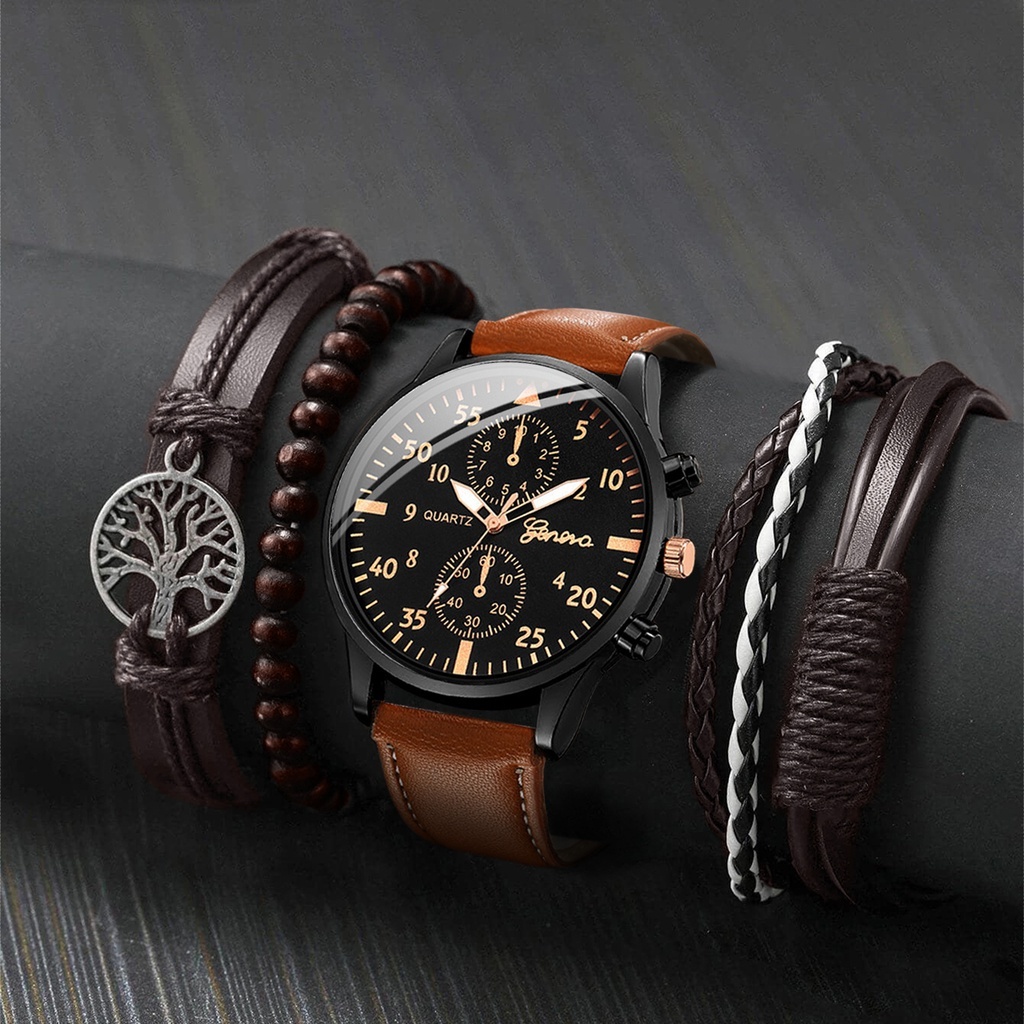 Đồng Hồ Geneva Nam Dây Da Phong Cách Vintage | BigBuy360 - bigbuy360.vn