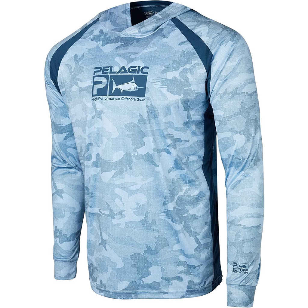 Áo Hoodie Tay Dài PELAGIC Vaportek Họa Tiết Rằn Ri Chất Lượng Cao