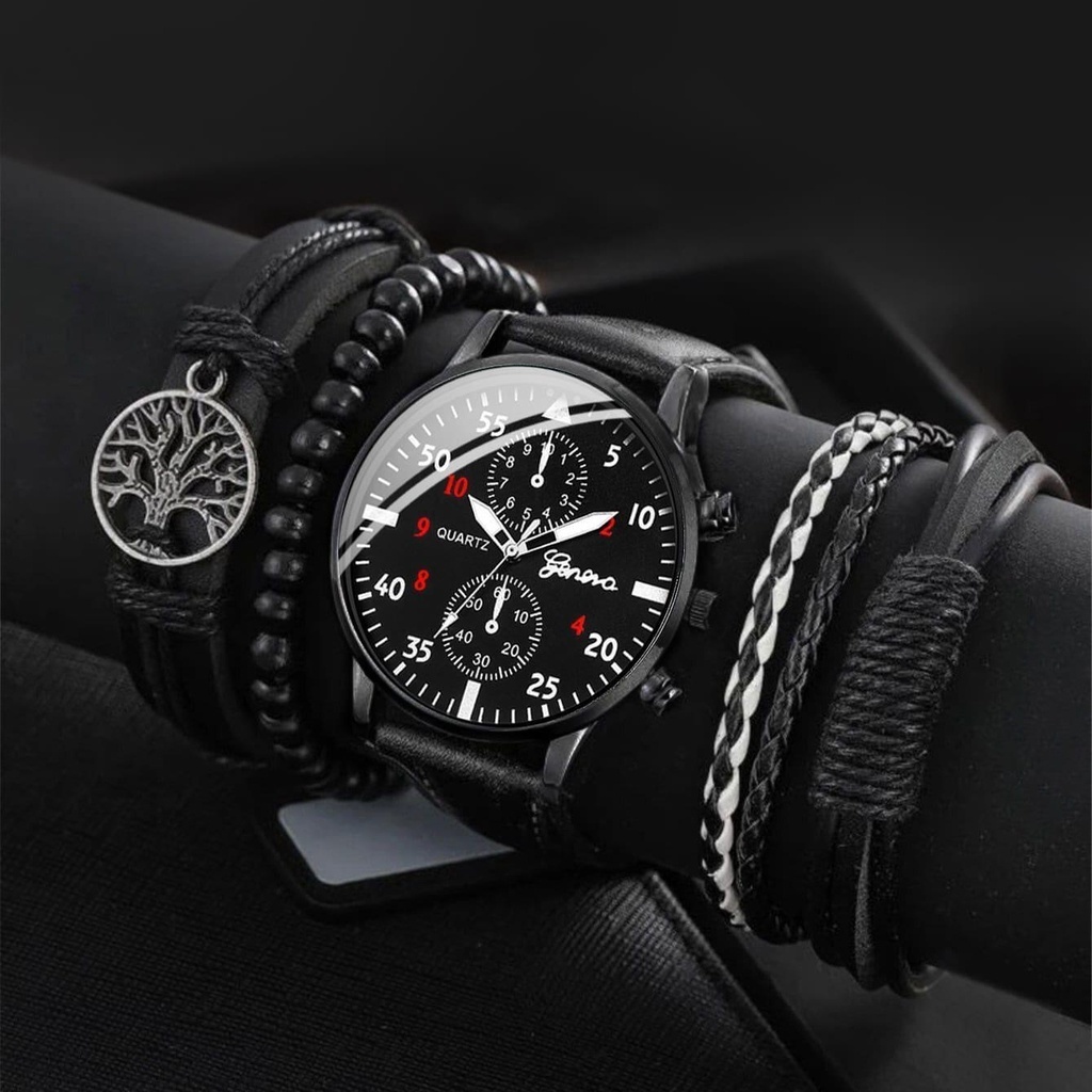 Đồng Hồ Geneva Nam Dây Da Phong Cách Vintage | BigBuy360 - bigbuy360.vn