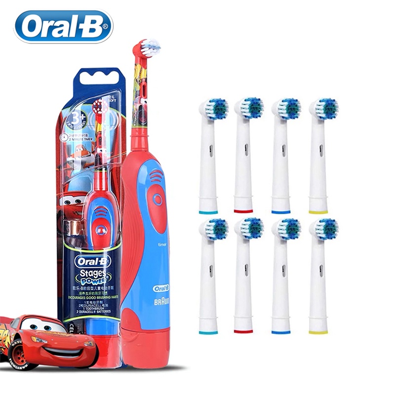 Bàn Chải Đánh Răng Điện Oral B Lông Mềm Xoay Được Nhẹ Nhàng Chống Thấm Nước Cho Bé 3 +