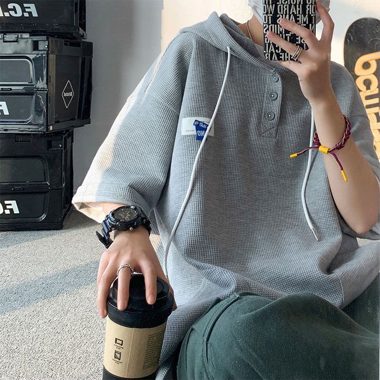 Áo Hoodie Tay Lửng Mỏng Cao Cấp Thời Trang Mùa Hè Phong Cách Nhật Bản Cho Nam