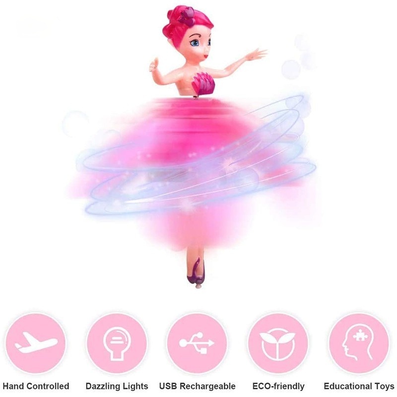 Búp Bê Công Chúa Bay Kèm Điều Khiển Từ Xa Độc Đáo Cho Bé Gái
