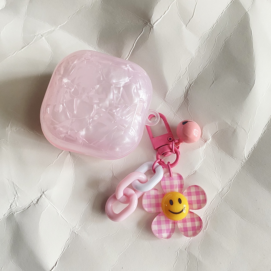 Dễ Thương Vỏ Bảo Vệ Hộp Sạc Tai Nghe Samsung Galaxy buds 2 / buds live / buds PRO Bằng silicon Hình Hoa Dễ Thương Kèm Móc Treo Tiện Dụng