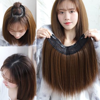 Tóc Giả Ngắn 30cm Có Kẹp Tàng Hình Bằng Sợi Tổng Hợp