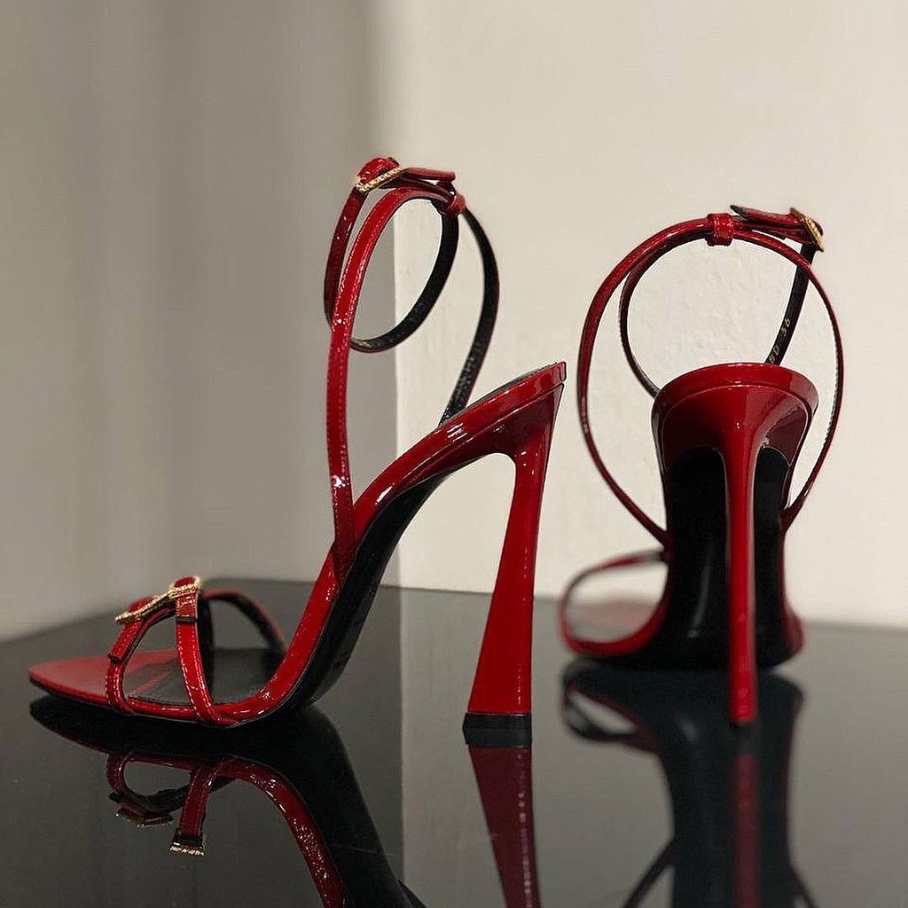 Giày Cao Gót Mũi Nhọn Chất Liệu Da Bóng Size 35-40 Thời Trang Mùa Hè Cho Nữ