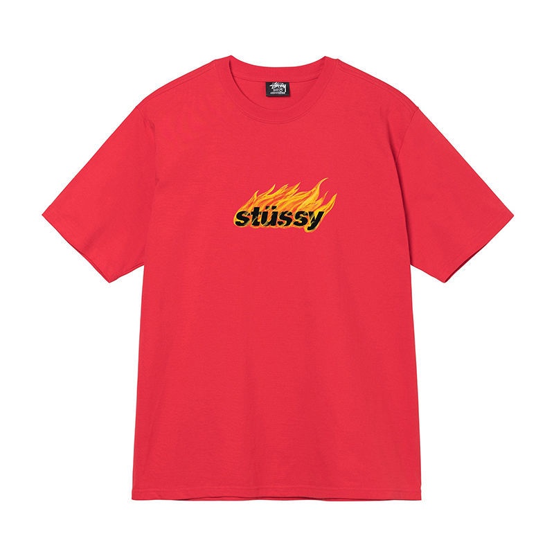 Stussy t-shirt 100% cotton strawberry dice 8 balls tay ngắn cho nam và nữ