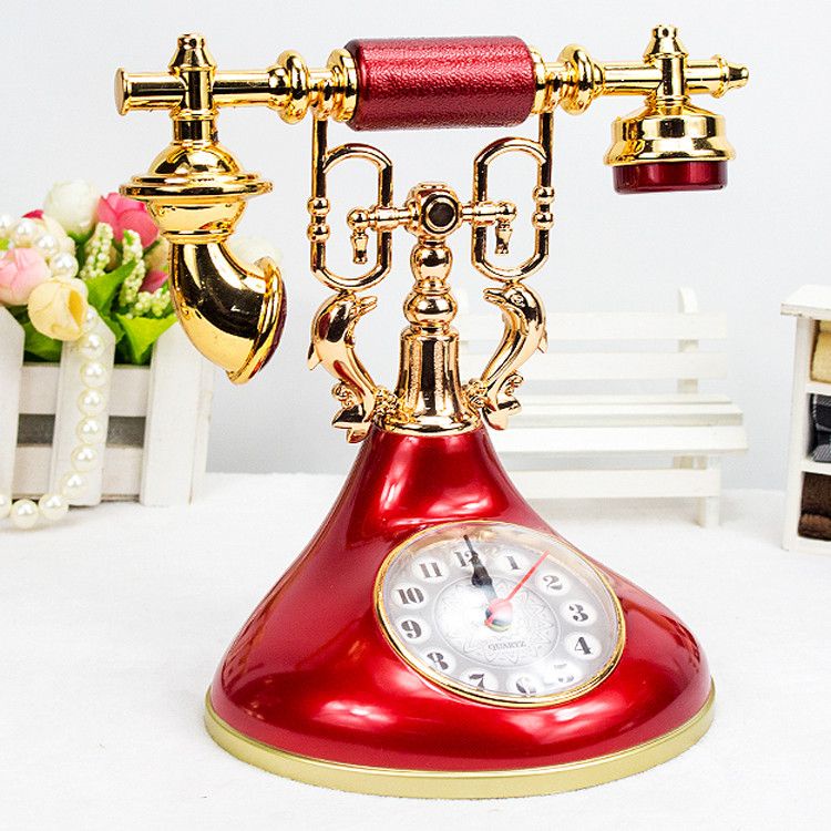 Đồng Hồ Báo Thức Điện Thoại Để Bàn Cỡ Nhỏ Kiểu Châu Âu Cổ Điển Thích Hợp Làm Quà Tặng Cho Bạn Bè 3 / 17 WS
