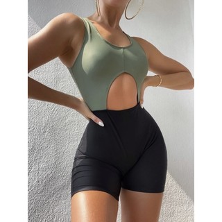 Bikini một mảnh cắt khóa màu sắc mới