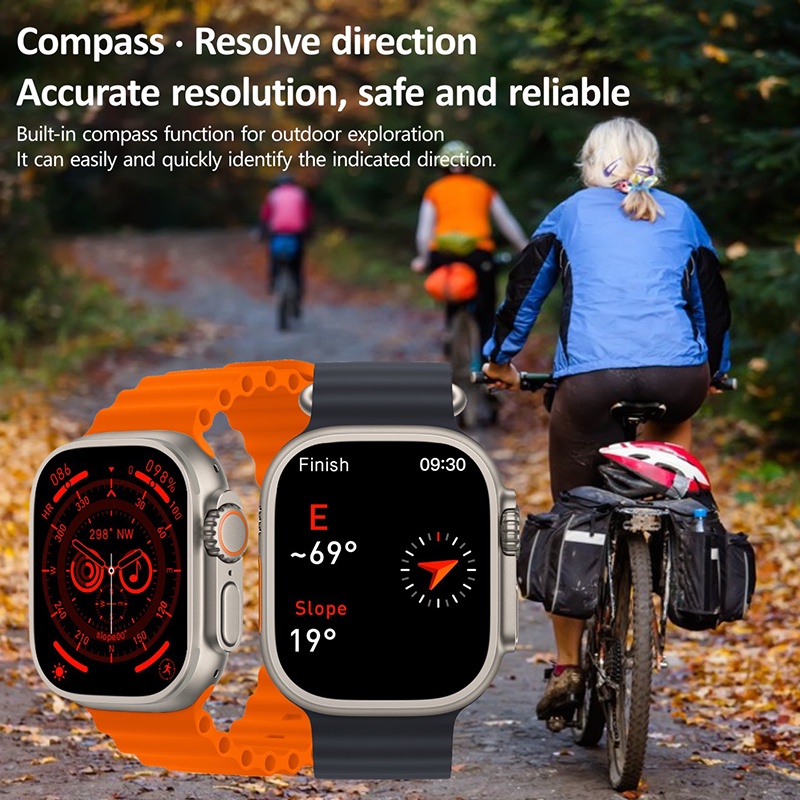 Đồng Hồ Thông Minh AMOLED 2.12 "Màn Hình HD NFC Hi-Fi Hỗ Trợ Gọi Điện Thoại Thông Minh HK8 Pro Max Ultra 2023